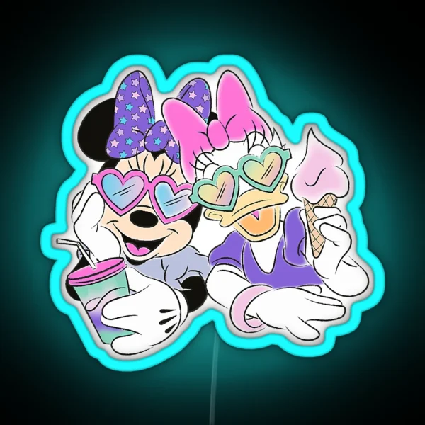 Unicorn Daisy And Minnie RGB Neon Sign