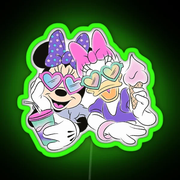 Unicorn Daisy And Minnie RGB Neon Sign