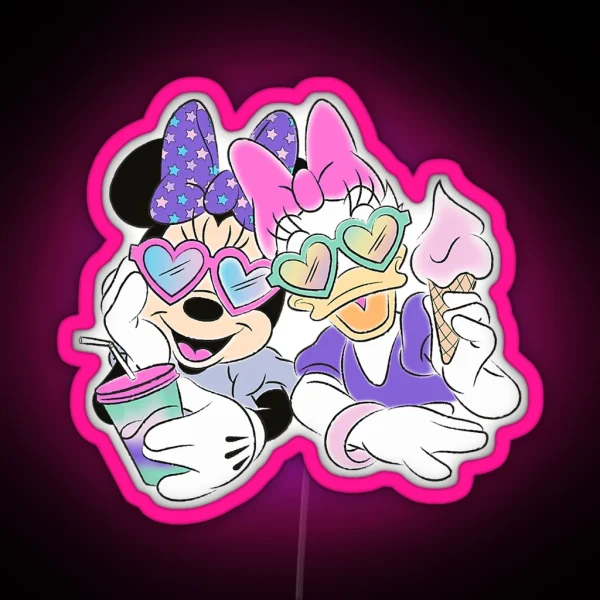Unicorn Daisy And Minnie RGB Neon Sign