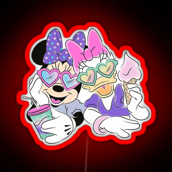Unicorn Daisy And Minnie RGB Neon Sign