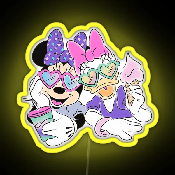 Unicorn Daisy And Minnie RGB Neon Sign