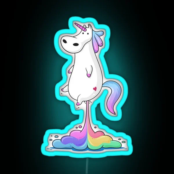Unicorn Fart RGB Neon Sign