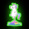 Vibrant Rainbow Unicorn Shaped Neon Sign Adds Whimsical Home Decor Touches
