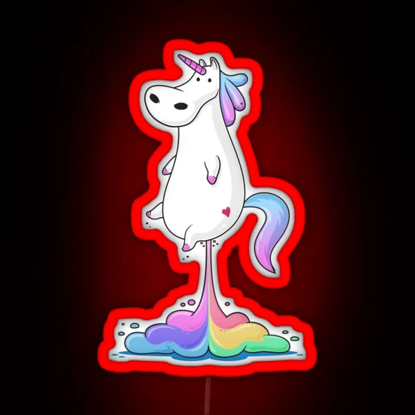 Unicorn Fart RGB Neon Sign