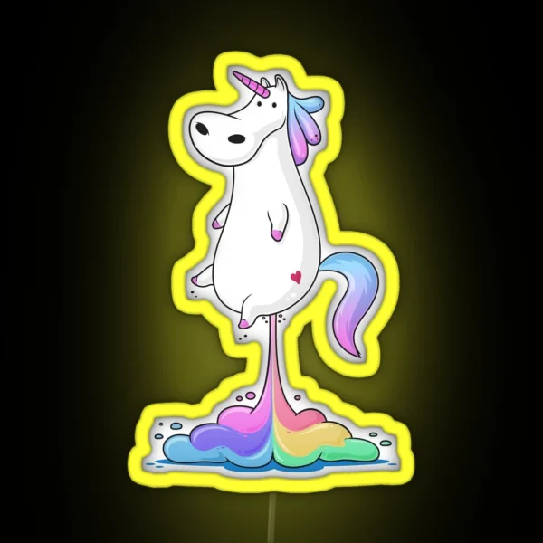 Unicorn Fart RGB Neon Sign