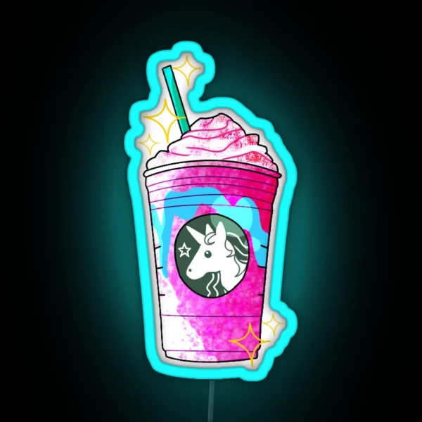 Unicorn Frappuccino RGB Neon Sign
