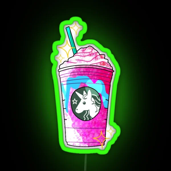 Unicorn Frappuccino RGB Neon Sign