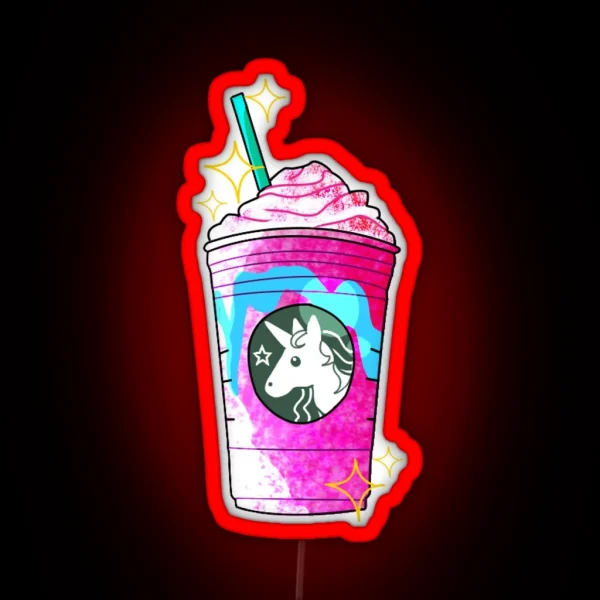 Unicorn Frappuccino RGB Neon Sign