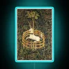 Neon Gothic Fantasy Unicorn Floral Sign with Green RGB Backlighting Design