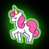 Whimsical Unicorn Princess Neon Sign with Color Changing RGB Lighting