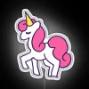 Vibrant Rainbow LED Sign with Unicorn and Princess Design Artwork