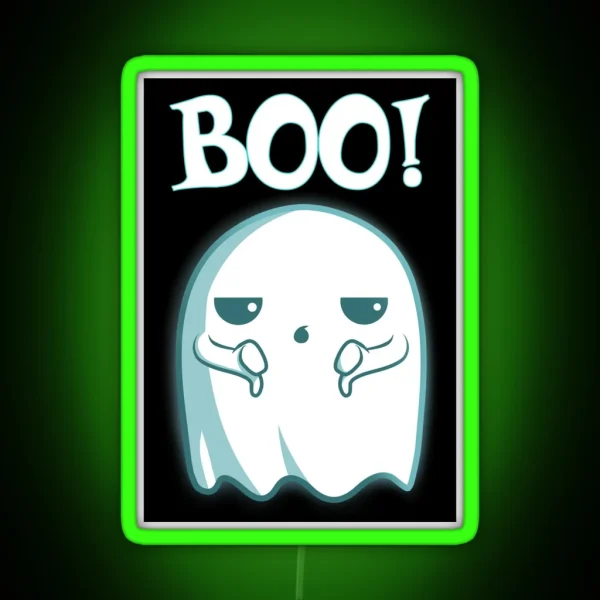 Unimpressed Ghost RGB Neon Sign
