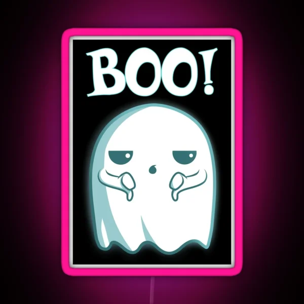 Unimpressed Ghost RGB Neon Sign
