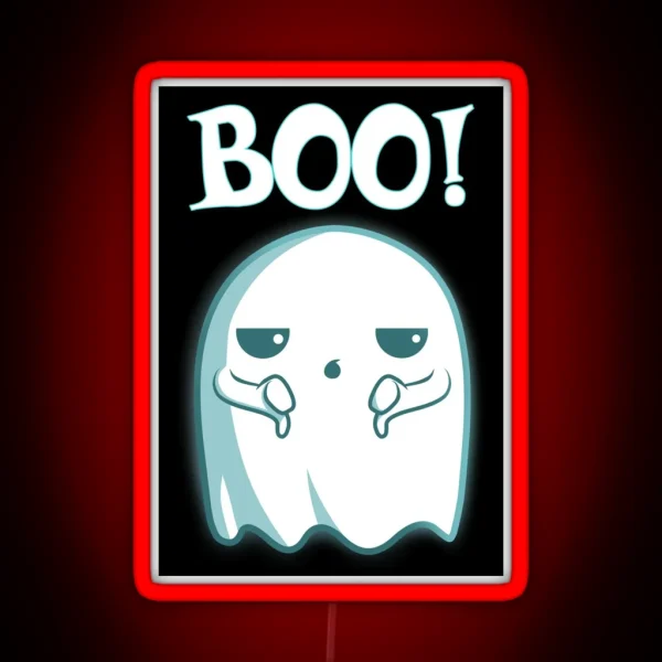 Unimpressed Ghost RGB Neon Sign