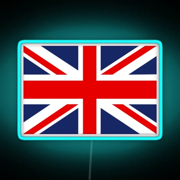 Union Jack Flag Of The United Kingdom RGB Neon Sign