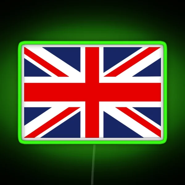 Union Jack Flag Of The United Kingdom RGB Neon Sign