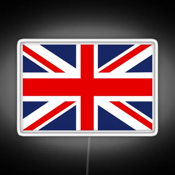 Union Jack Flag Of The United Kingdom RGB Neon Sign