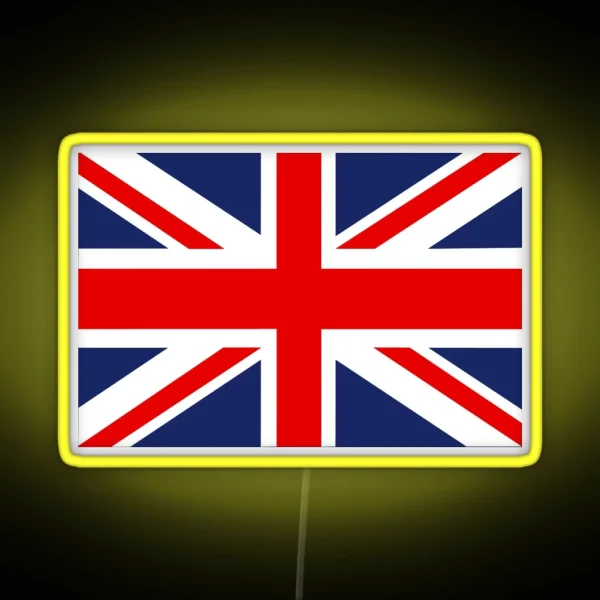 Union Jack Flag Of The United Kingdom RGB Neon Sign