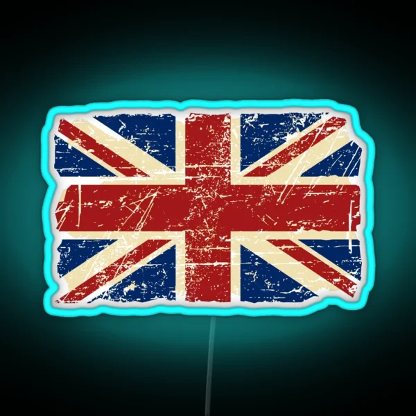 United Kingdom Union Jack Flag RGB Neon Sign