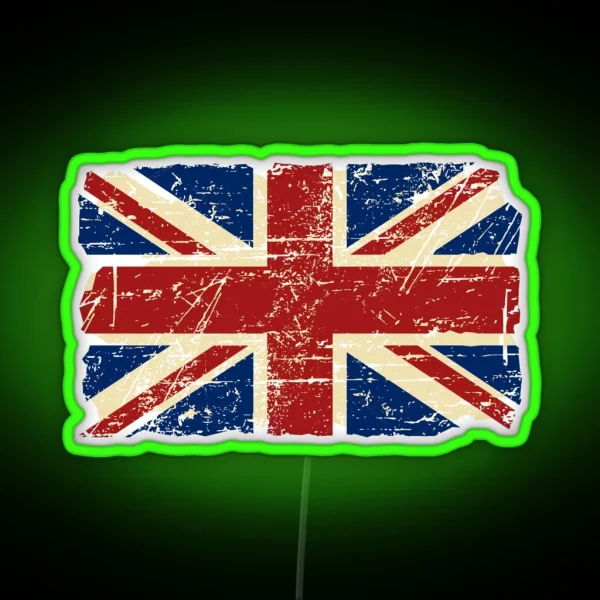 United Kingdom Union Jack Flag RGB Neon Sign