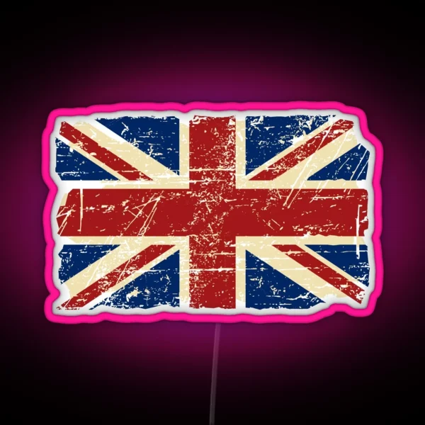 United Kingdom Union Jack Flag RGB Neon Sign