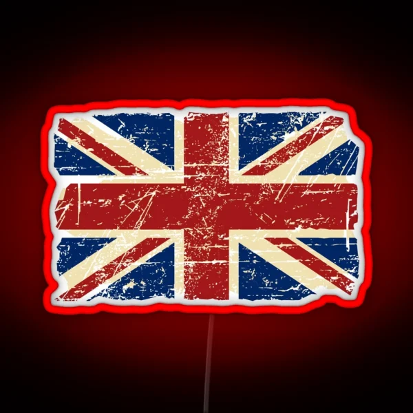 United Kingdom Union Jack Flag RGB Neon Sign