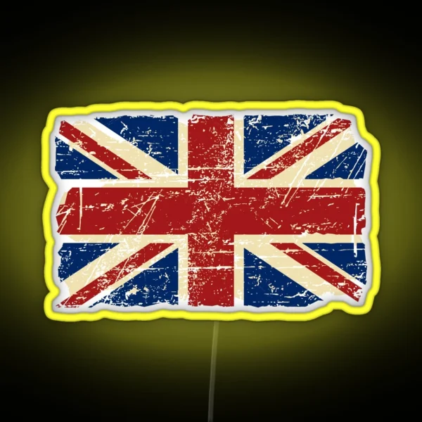 United Kingdom Union Jack Flag RGB Neon Sign