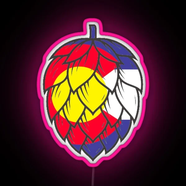 United States Of Hops Colorado Craft Beer RGB Neon Sign