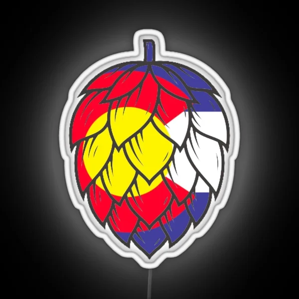 United States Of Hops Colorado Craft Beer RGB Neon Sign