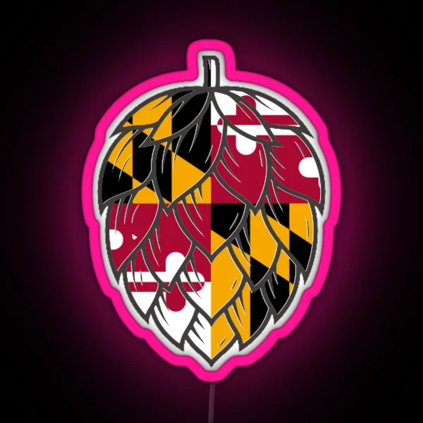 United States Of Hops Maryland Craft Beer RGB Neon Sign