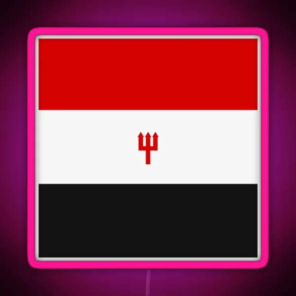 United Trident Red White And Black RGB Neon Sign