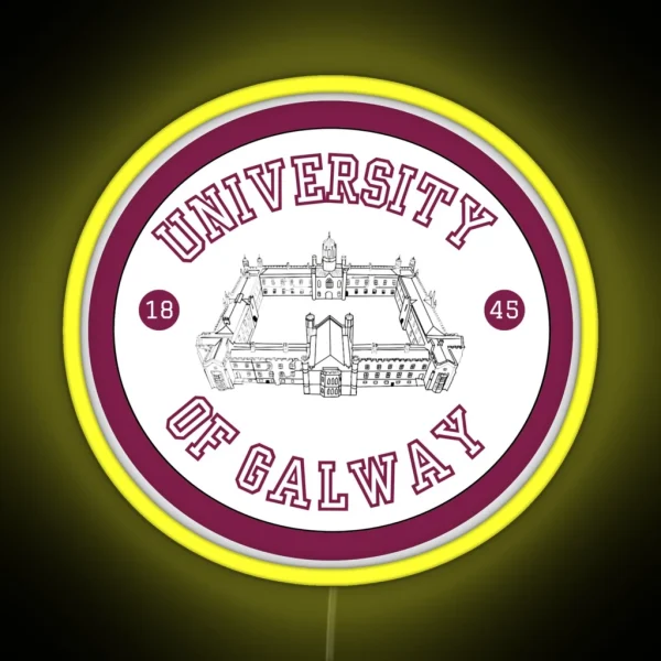 University Of Galway Inspired Logo RGB Neon Sign