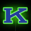 Vibrant UK Wildcat sports fan decor with RGB electric lighting