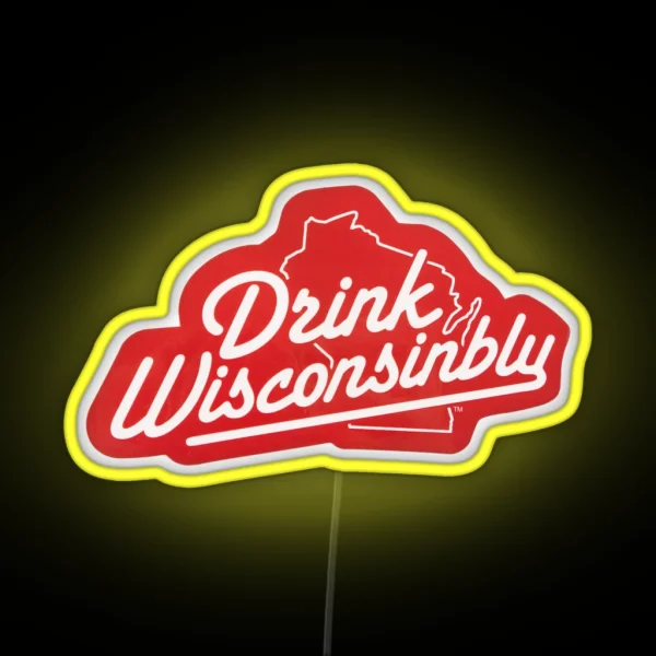 University Of Wisconsin Drink Wisconsinbly RGB Neon Sign