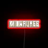 Vibrant UW-Milwaukee RGB Neon Sign for Home Office Decorations Enthusiasts.