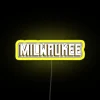 University of Wisconsin Milwaukee customizable RGB LED neon light sign display