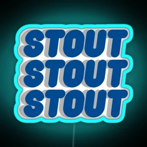 University Of Wisconsin Stout Repetitive Text RGB Neon Sign