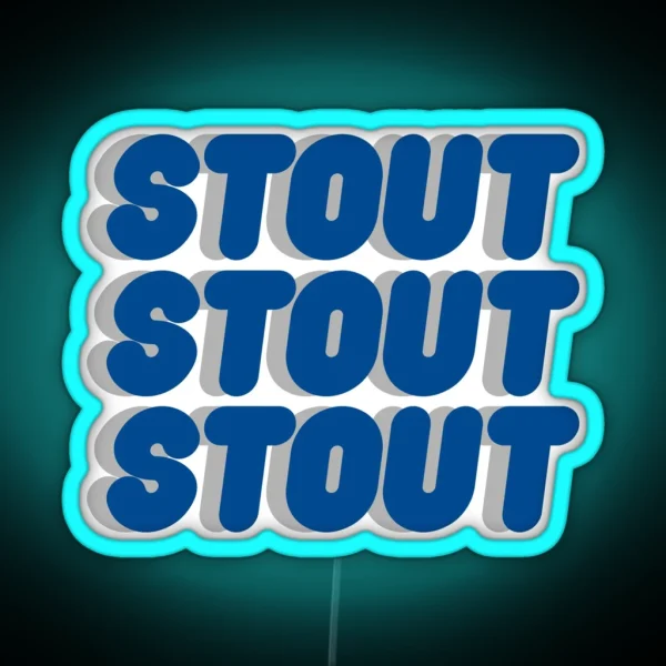 University Of Wisconsin Stout Repetitive Text RGB Neon Sign