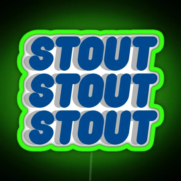 University Of Wisconsin Stout Repetitive Text RGB Neon Sign