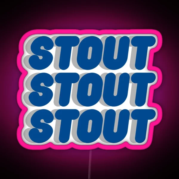 University Of Wisconsin Stout Repetitive Text RGB Neon Sign