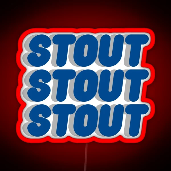 University Of Wisconsin Stout Repetitive Text RGB Neon Sign