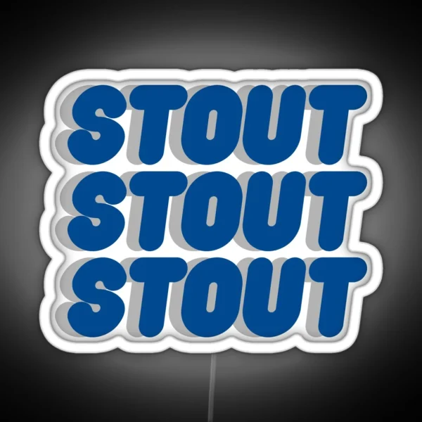University Of Wisconsin Stout Repetitive Text RGB Neon Sign