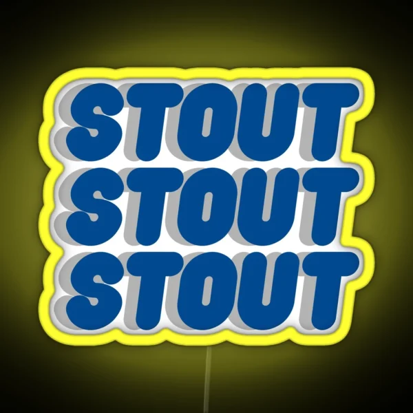 University Of Wisconsin Stout Repetitive Text RGB Neon Sign