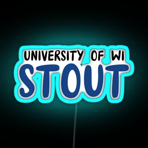 University Of Wisconsin Stout RGB Neon Sign