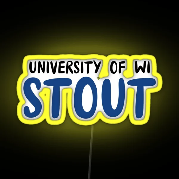 University Of Wisconsin Stout RGB Neon Sign