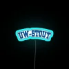 University of Wisconsin Stout Varsity Letters in Vibrant Neon Lighting