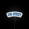 University of Wisconsin Stout Varsity spirit in modern RGB neon light