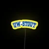 University of Wisconsin Stout varsity team name in RGB LED