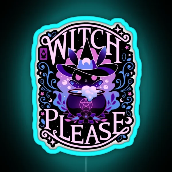 Unlimited Magic Witch Please RGB Neon Sign