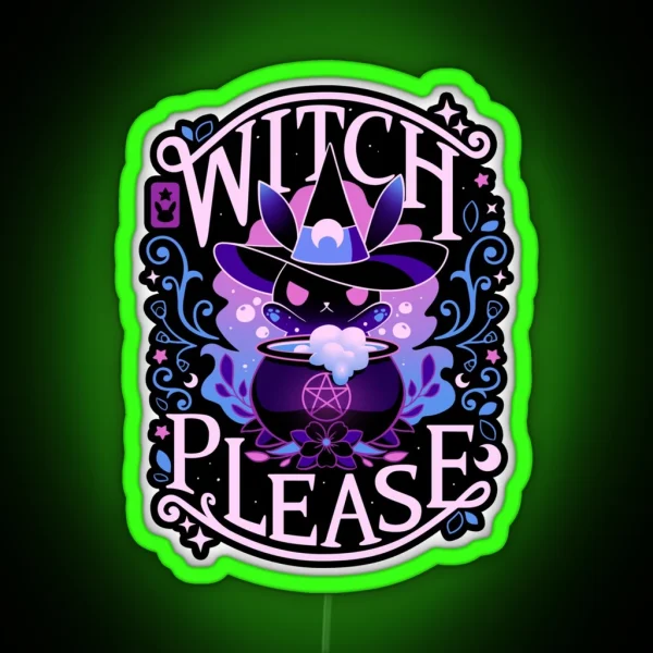 Unlimited Magic Witch Please RGB Neon Sign